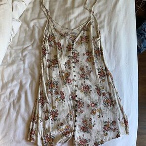 Floral button front dress